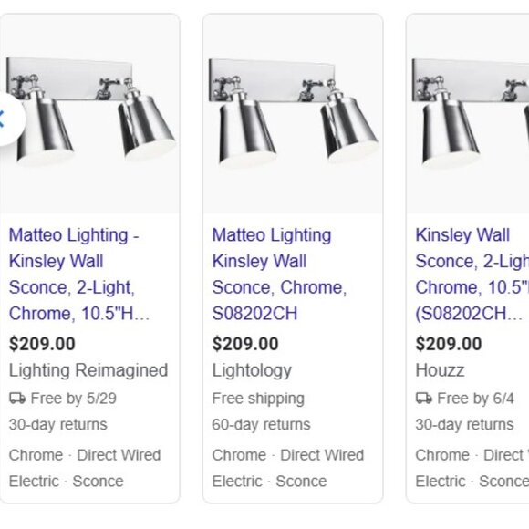 Kinsley Wall Sconce by MATTEO - BRAND NEW IN BOX! 𝟐 𝐚𝐯𝐚𝐢𝐥𝐚𝐛𝐥𝐞 - Picture 11 of 11